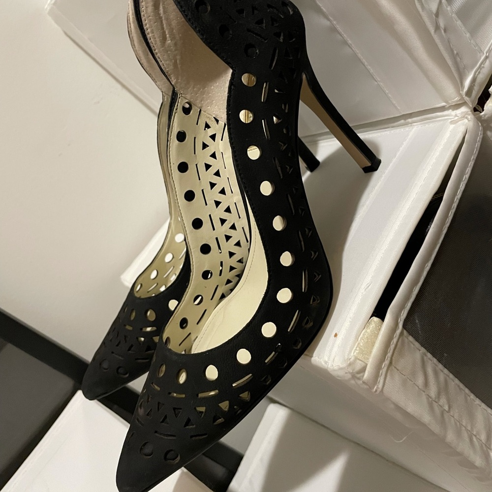Black Cutout Pumps